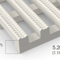 Crossgrip TPO is walkway matting for TPO and EPDM roof membranes.