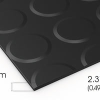 Flexi/Eco Coin is multi-purpose matting in a large stud pattern.
