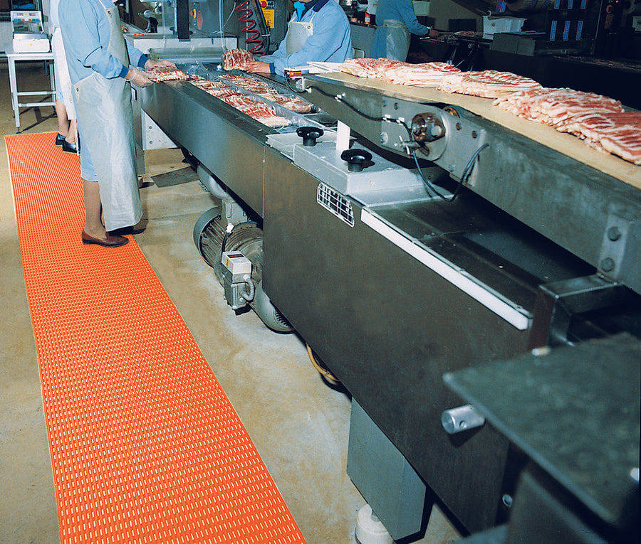 Herongripa is animal-fat resistant matting designed for food processing areas. 
