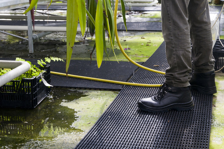 Vynagrip's two-layer construction provides comfortable cushioning for standing employees. 