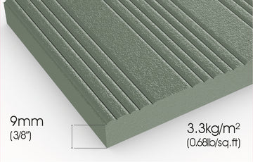Tuff Spun has a ribbed slip-resistant surface and foam composition. 