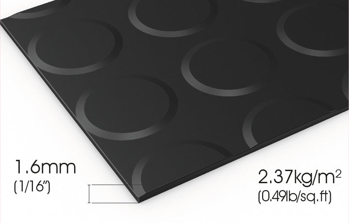 Flexi/Eco Coin is multi-purpose matting in a large stud pattern. 