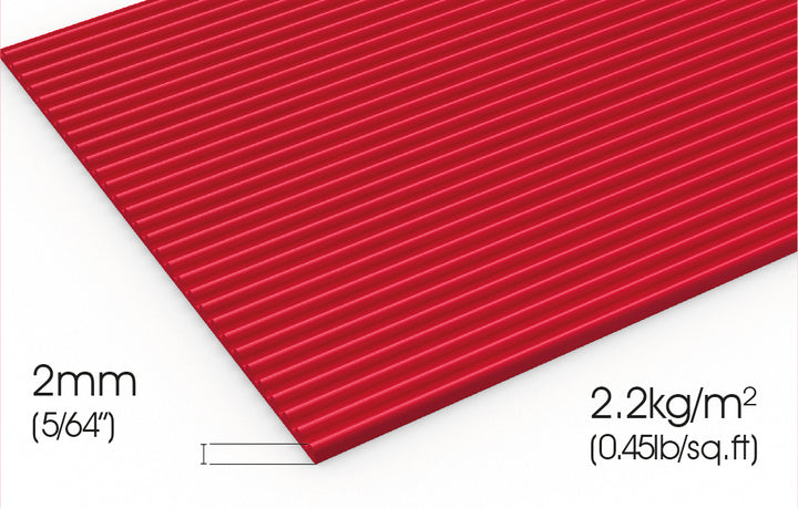 Flexi Line's narrow ribs provide excellent slip resistance. 