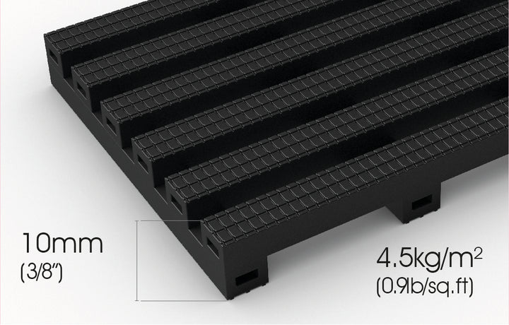 Heronair is made from non-porous PVC with an etched pattern. 