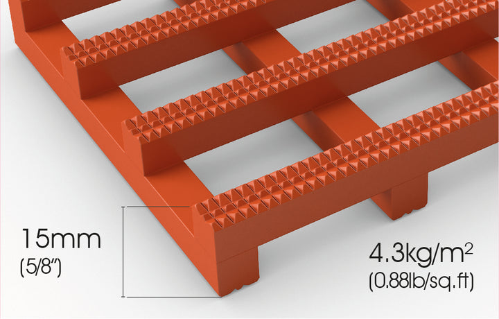Herongripa's extra-wide grid means waste and spillages fall straight through. 